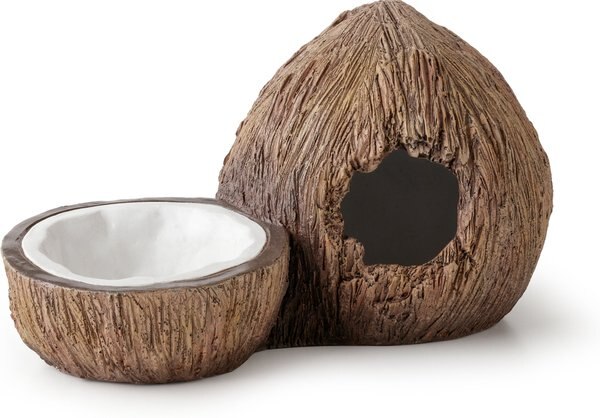 Exo Terra Coconut Reptile Hide Out and Water Dish