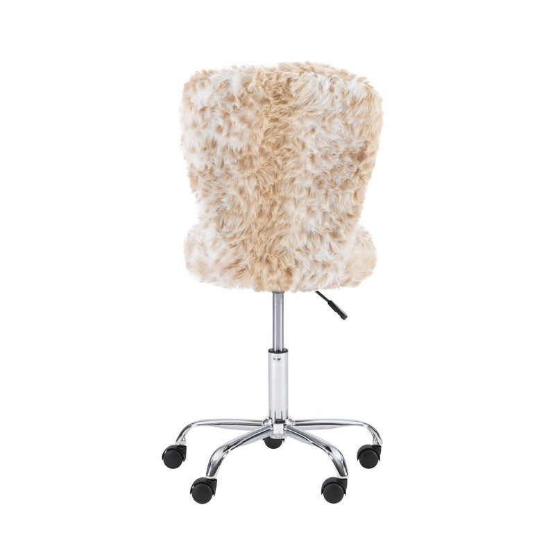 Clara Faux Fur Armless Office Chair