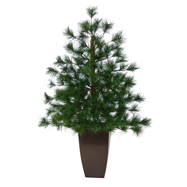 40 Artificial Christmas Tree in Bronze Metal Planter