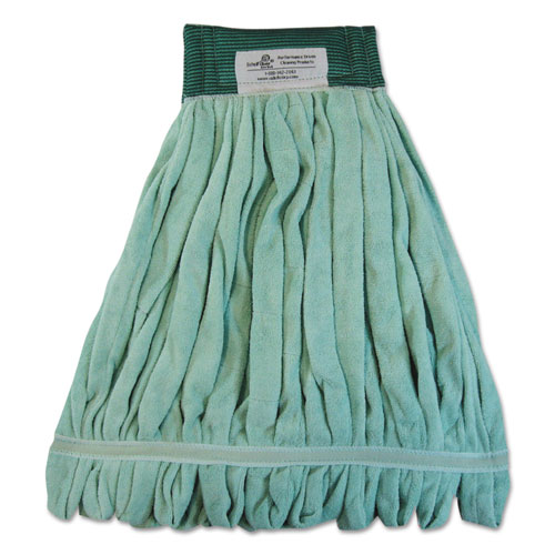 Boardwalk Microfiber Looped-End Wet Mop Head | Large， Green， 12