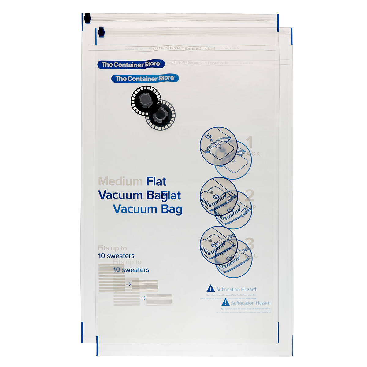 Flat Vacuum Bags Set of 2