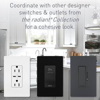 Legrand radiant 15 Amp 125 Volt Tamper Resistant GFCI ResidentialCommercial Decorator Duplex Outlet Black 1597TRBKCCD4