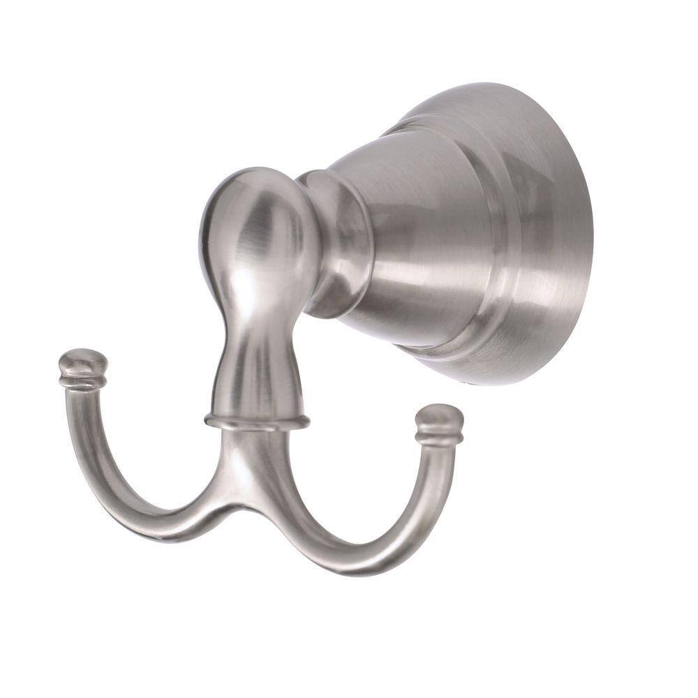 MOEN Banbury Double Robe Hook in Spot Resist Brushed Nickel Y2603BN