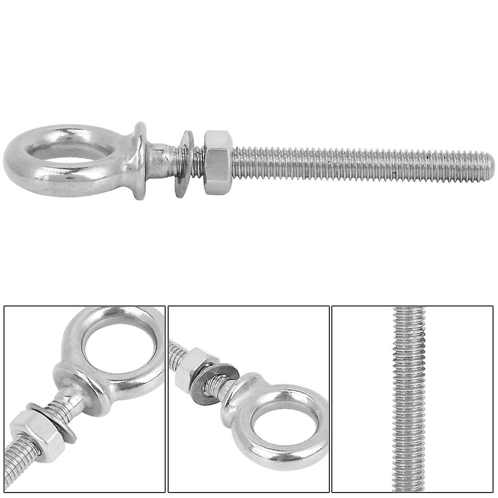 316 Stainless Steel Heavy Lifting Long Eye Bolt Screw Loop Hole For Cable Rope (zws6705-8)