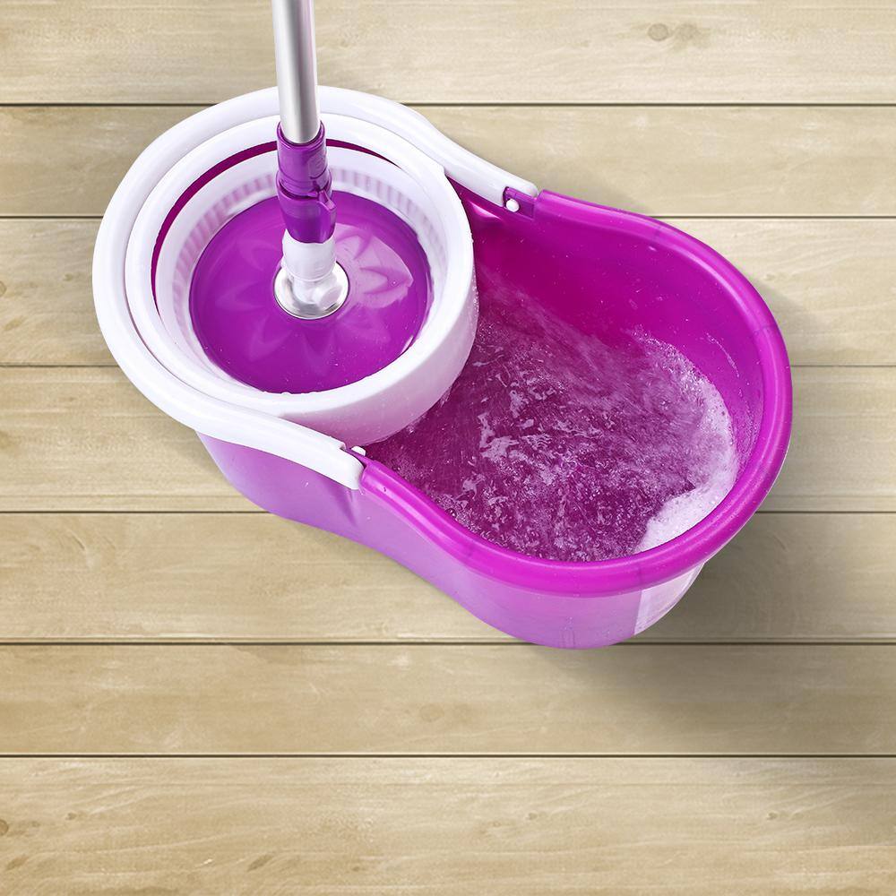 Winado Microfiber Spin Mop String with Bucket Mop Kit Purple 941228129732