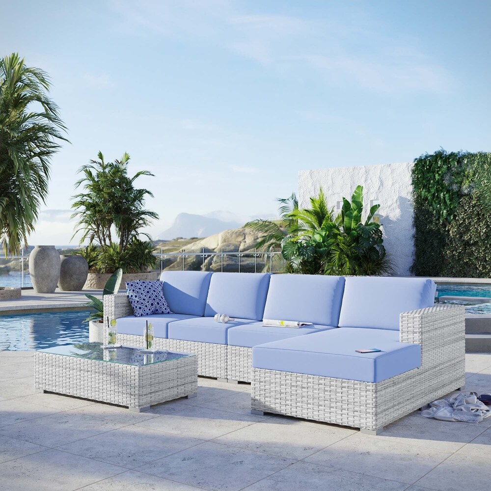 Convene 4 Piece Outdoor Patio Sectional Set