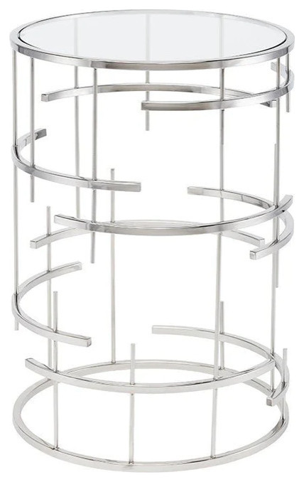 Idris Silver Side Table   Contemporary   Side Tables And End Tables   by Virgil Stanis Design  Houzz