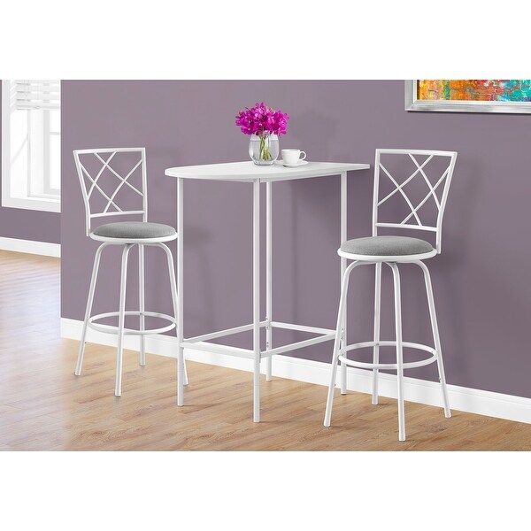 White Top And Metal Spacesaver Home Bar Table