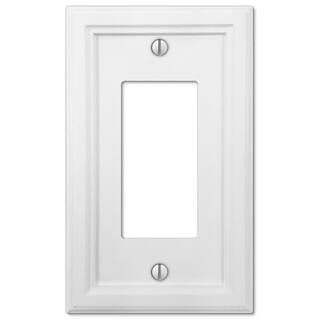 AMERELLE Elly 1 Gang Rocker Composite Wall Plate - White 4052RW