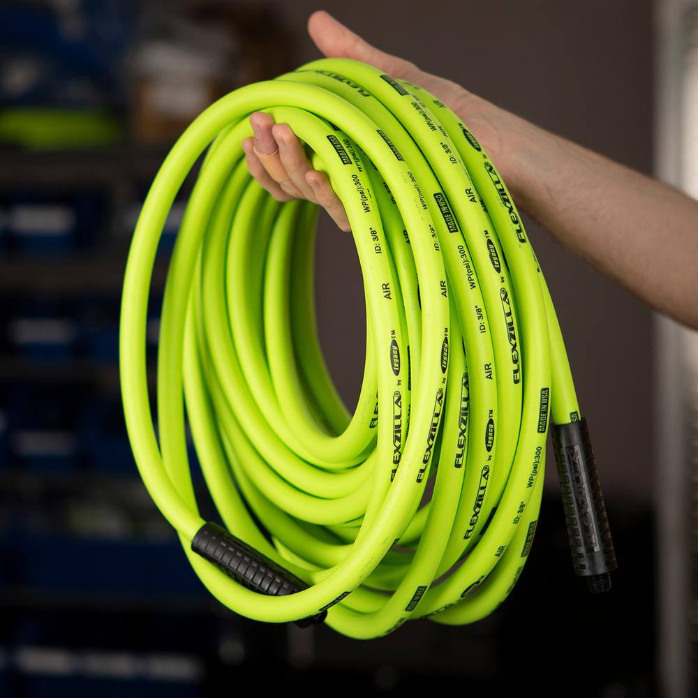 Flexzilla 14 in. x 100 ft. Air Hose with 14 in. MNPT Fittings HFZ14100YW2