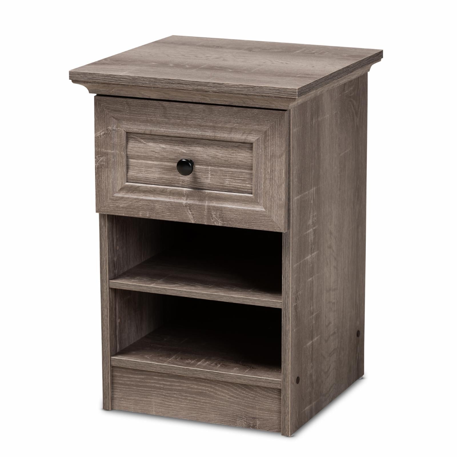 Baxton Studio Dara 1 Drawer Traditional Nightstand