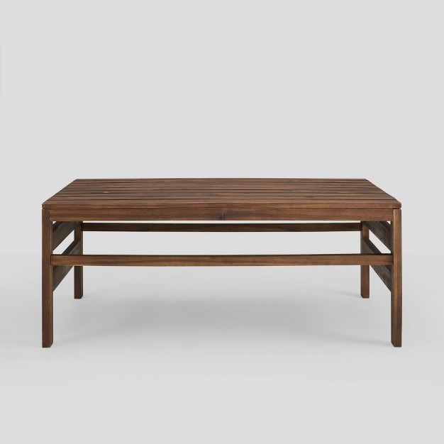 Outdoor Acacia Wood Slatted Coffee Table Saracina Home