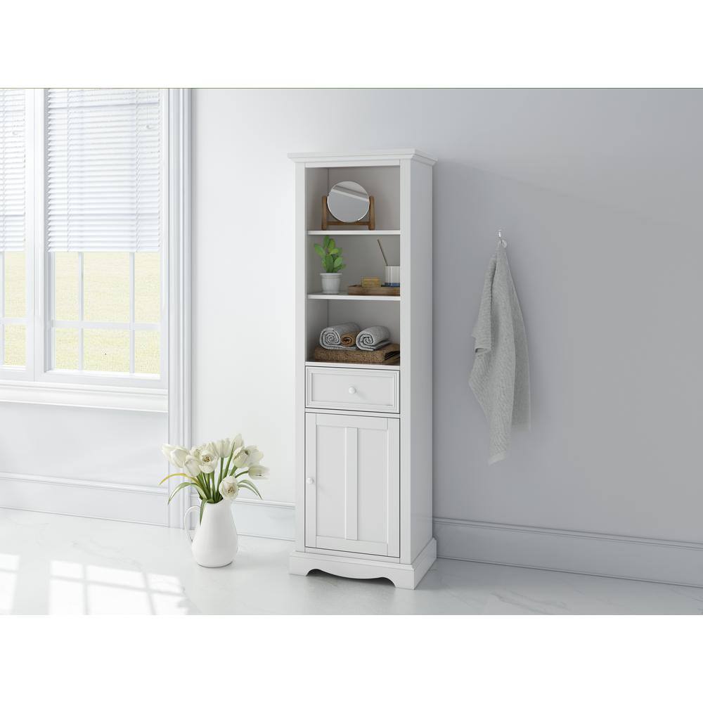 Home Decorators Collection Fremont 20 in. W x 14 in. D x 65 in. H Linen Cabinet in White MD-L2121