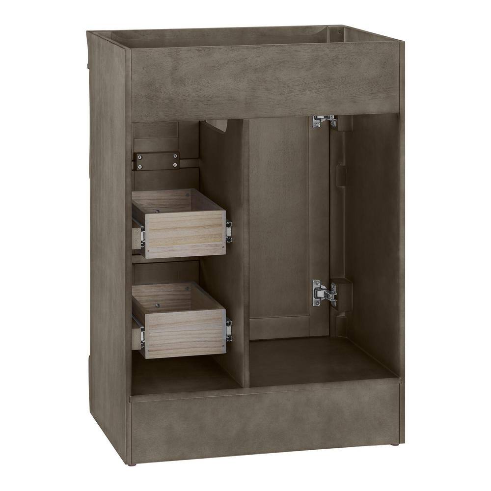 Home Decorators Collection Naples 24 in. W Bath Vanity Cabinet Only in Distressed Grey with Right Hand Drawers NADGA2418D