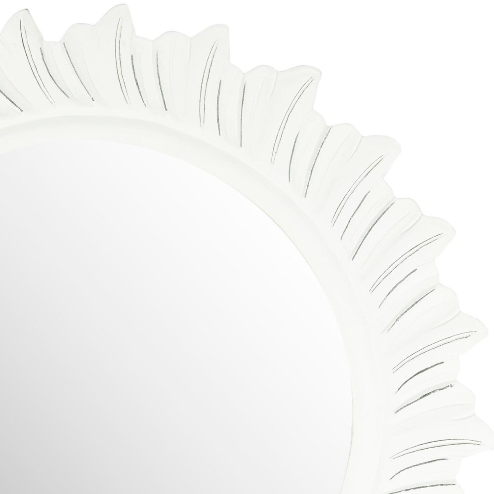 SAFAVIEH By The Sea Burst White 29 inch Round Decorative Mirror   29\