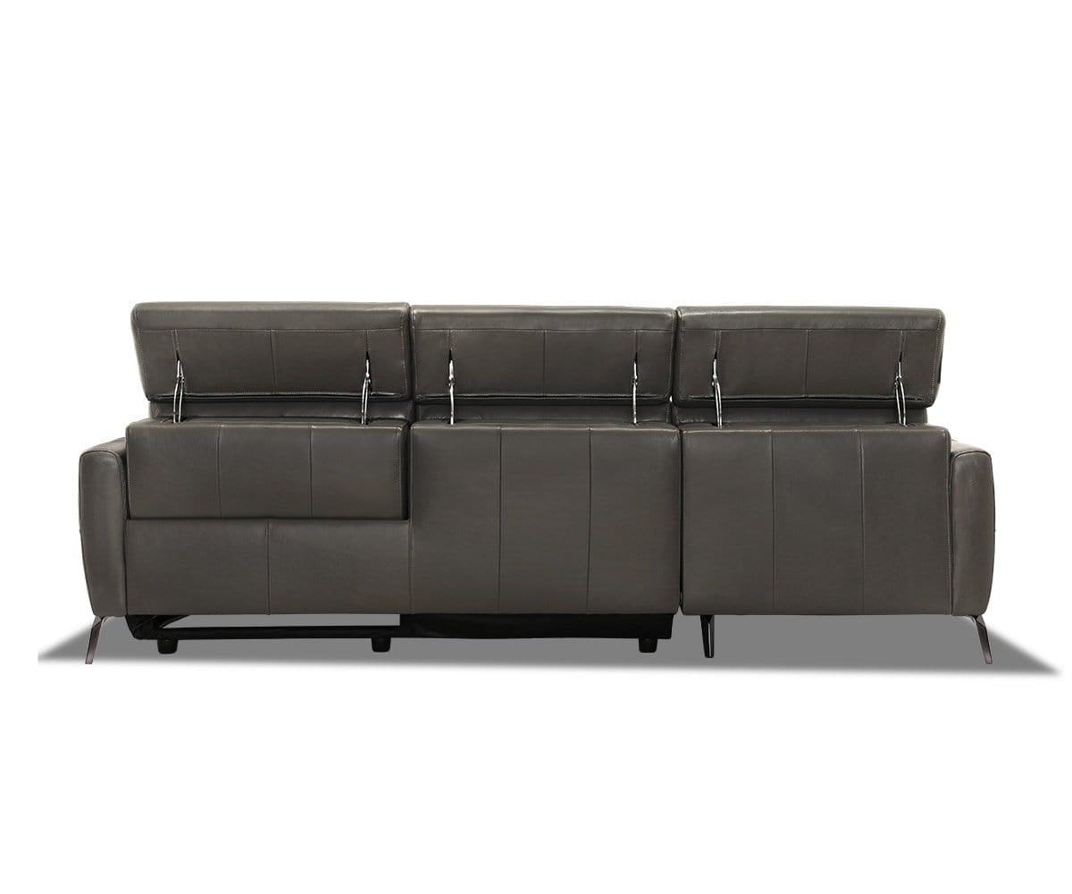 Vetali Leather Power Reclining Left Sectional