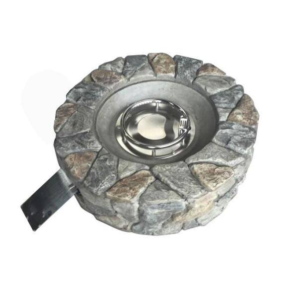 Teamson Home 28 in. Outdoor Round Stone Propane Gas Fire Pit HF09501AA