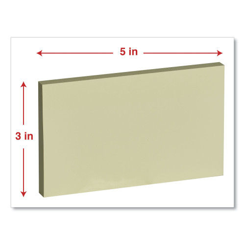 Universal Self-Stick Note Pads， 3 x 5， Yellow， 100-Sheet， 12/Pack (35672)