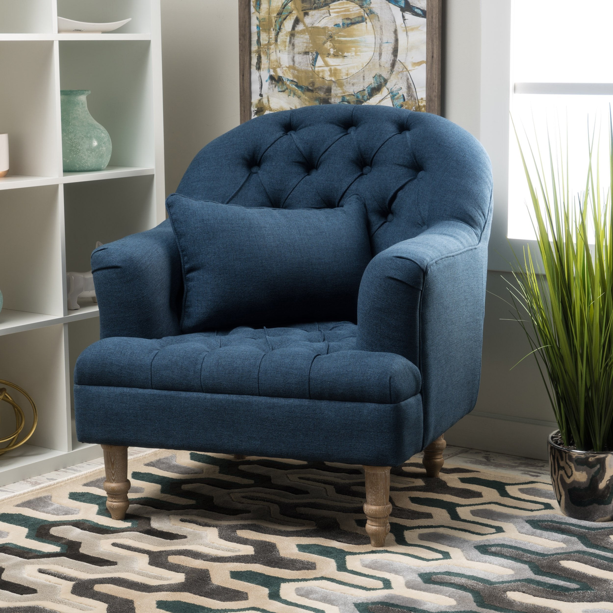 Kimberly Fabric Tufted Club Chair