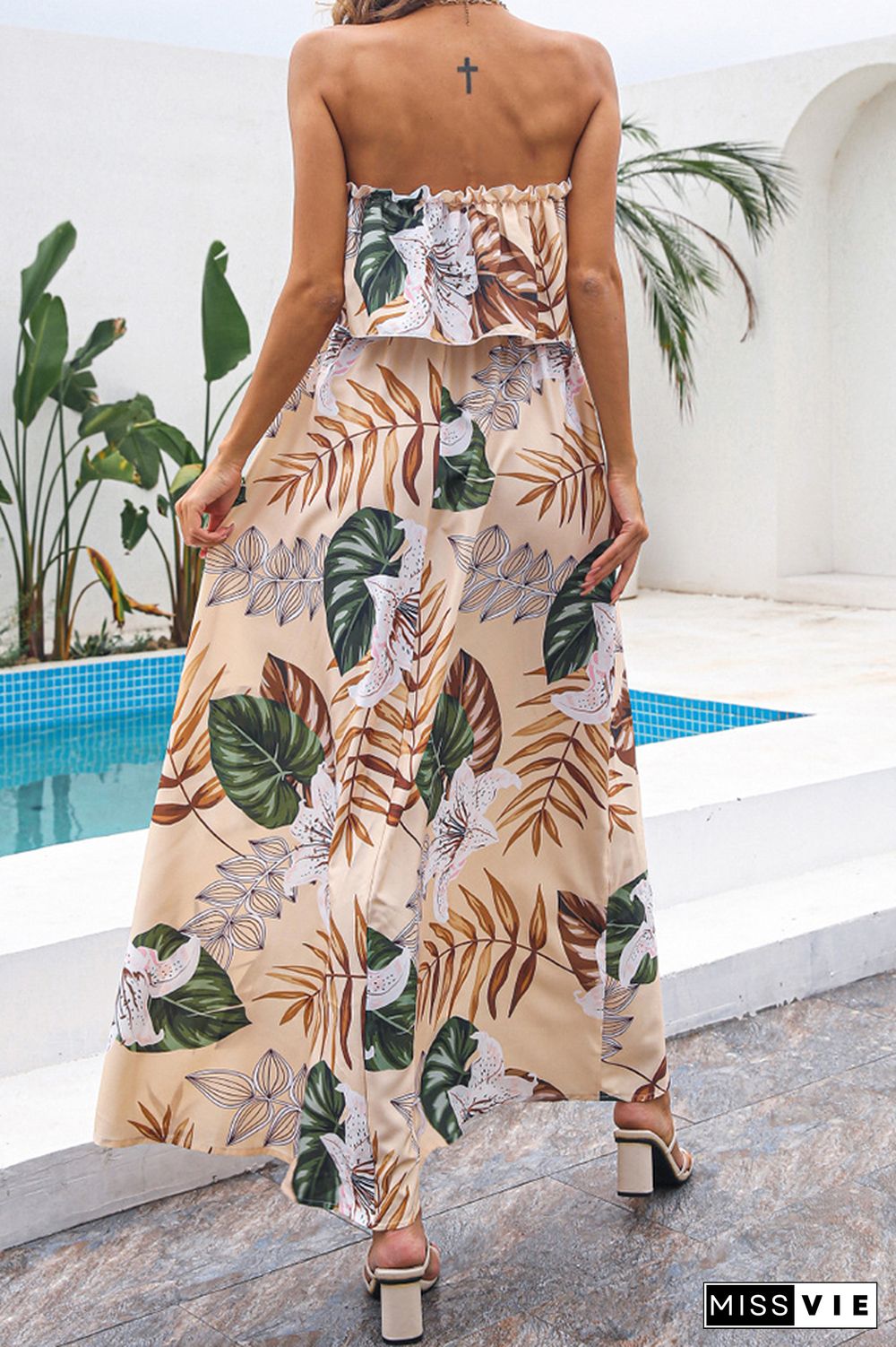 Floral Off-shoulder Long Dress Wholesale