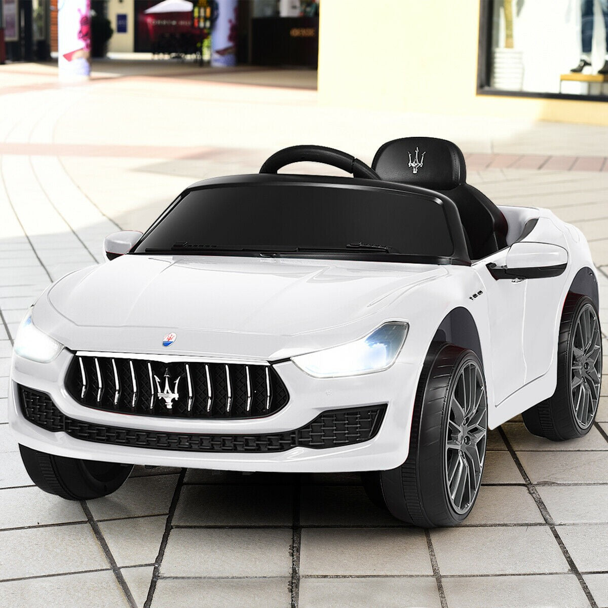 Ride on Car, 12V Licensed Maserati Gbili, Battery Powered Car w/2 Motors