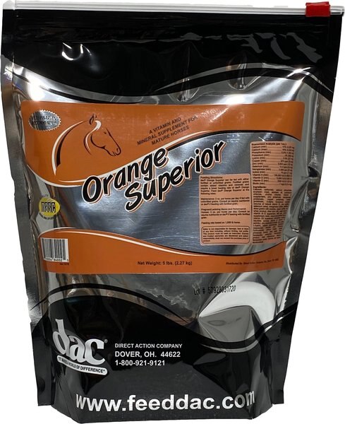 DAC Orange Superior Comprehensive Powder Horse Supplement， 5-lb bucket