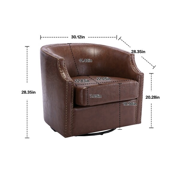 Swivel Chair Living Room Nailheads Accent Chairs， Coffee