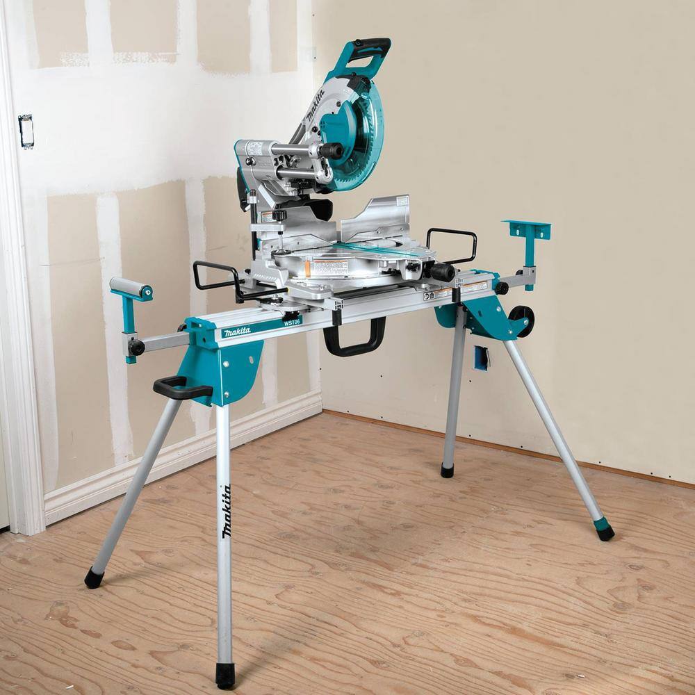 Makita 15 Amp 10 in. Dual-Bevel Sliding Compound Miter Saw with Laser and Stand LS1019LX