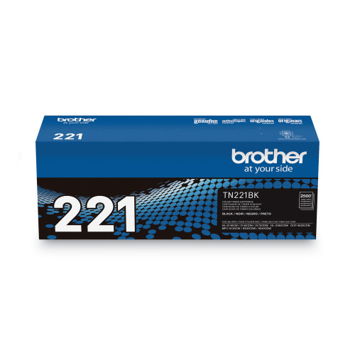 Brother TN221BK Toner， 2，500 Page-Yield， Black