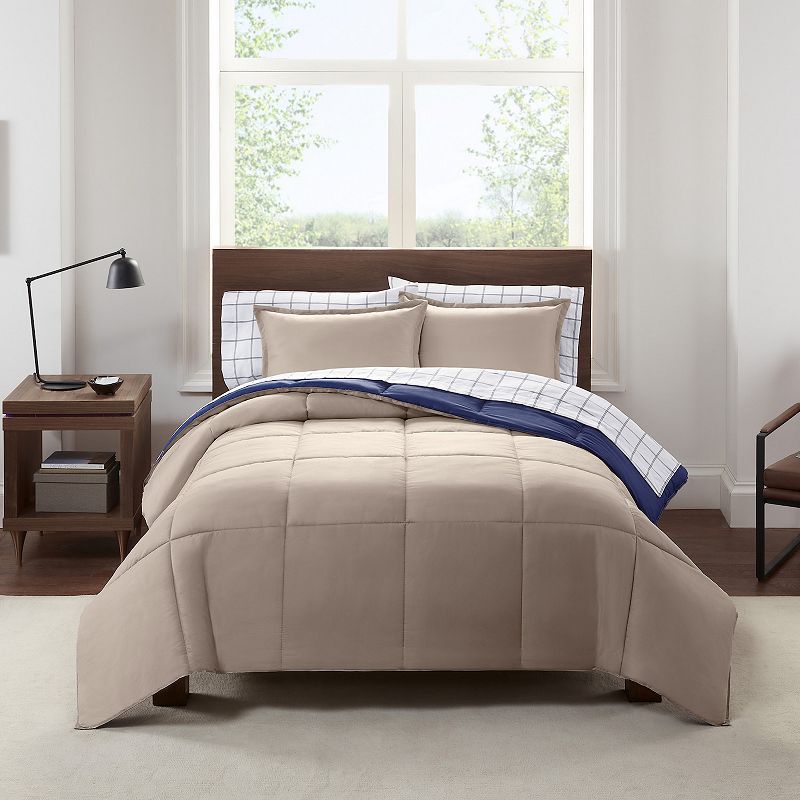 Serta? Simply Clean Antimicrobial Reversible Comforter Set with Sheets