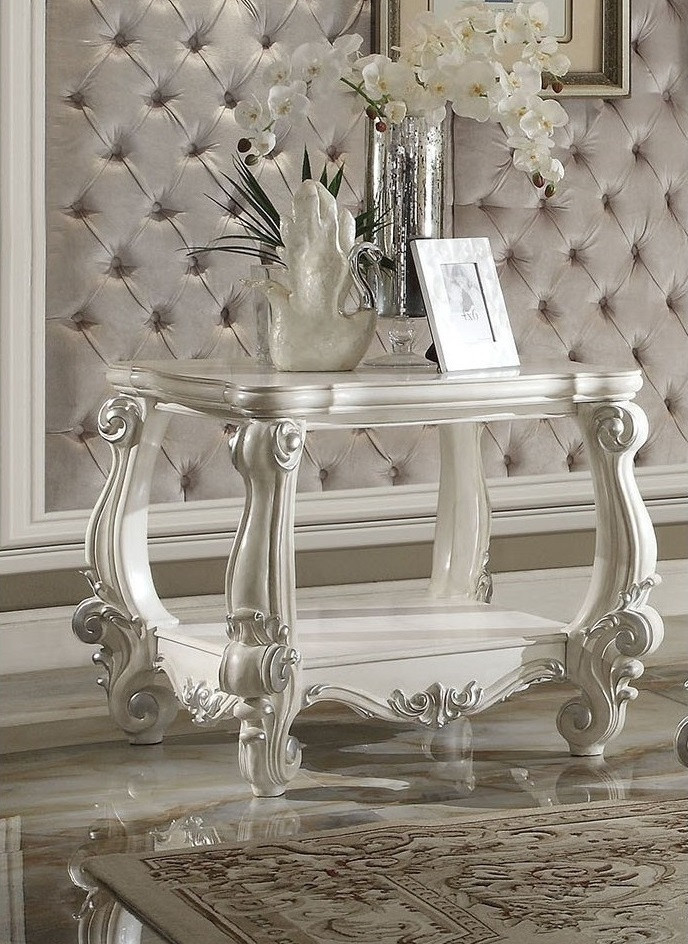 Emma Mason Signature Starboard End Table Bone White   Victorian   Side Tables And End Tables   by Emma Mason  Houzz