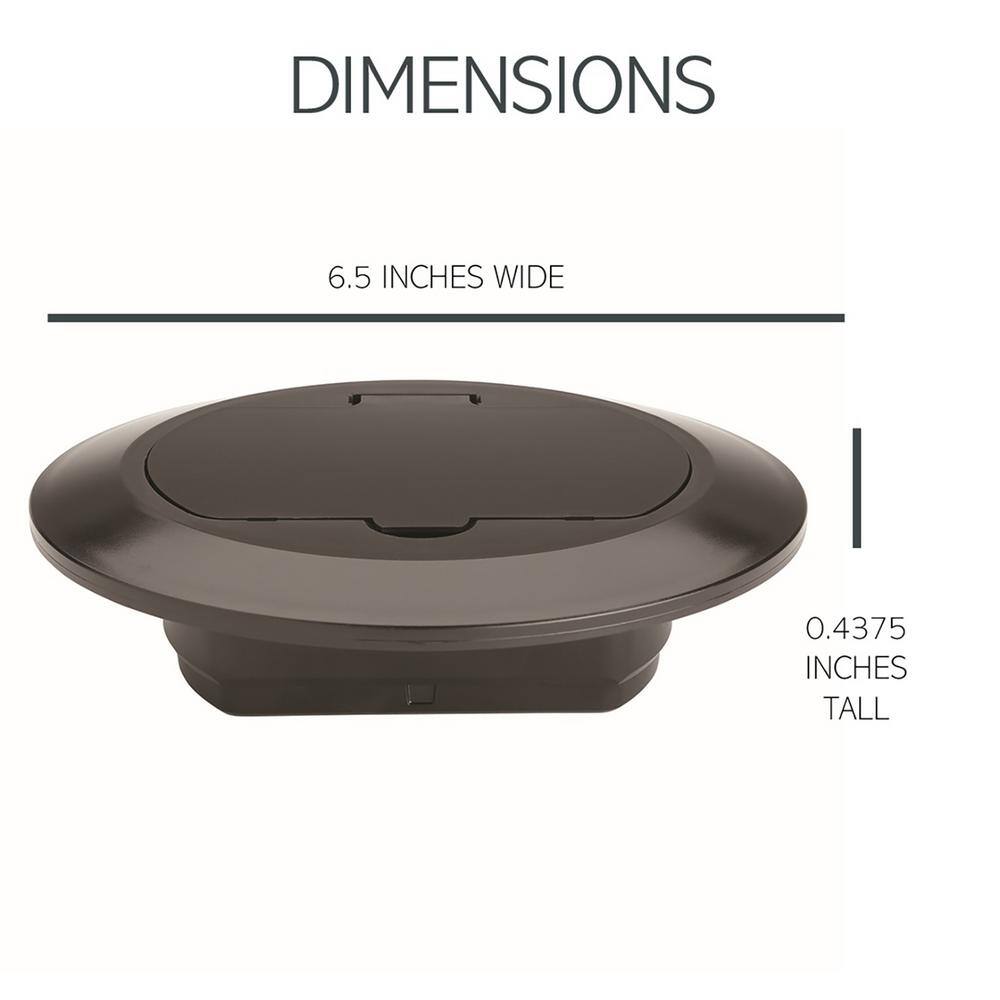 Legrand Pass  Seymour Slater 1 Gang Round Thermoplastic Floor Box Cover Brown TM1542TRBR