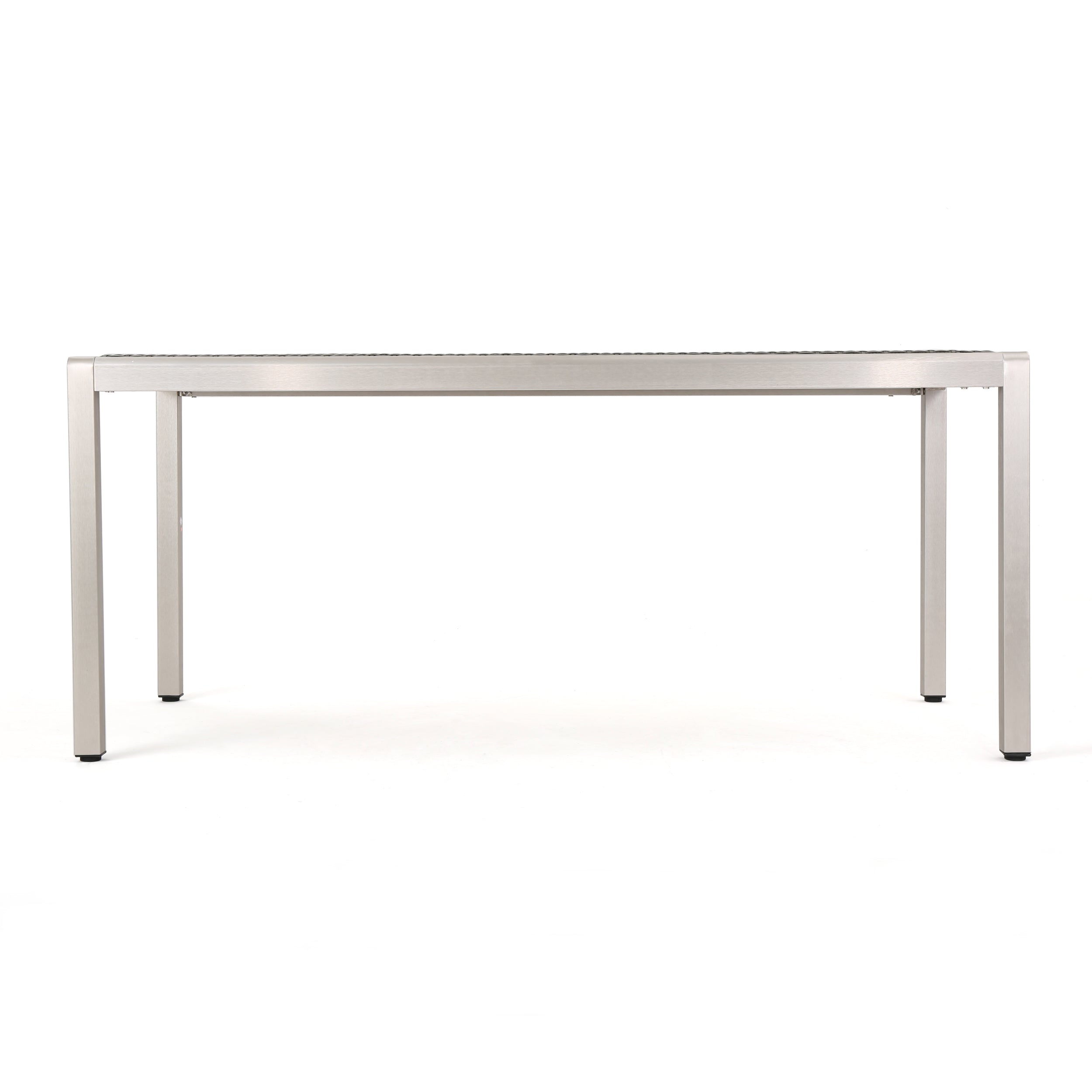 Coral Bay Outdoor Aluminum Dining Table w/ Wicker Top