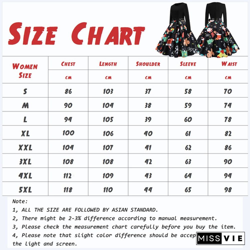 Dresses for Women Party Christmas Round Neck Belt Prom Dresses Halloween Costumes Long Sleeve Dresses Elegant Pumpkin Santa Claus Printed Evening Pleated Dresses