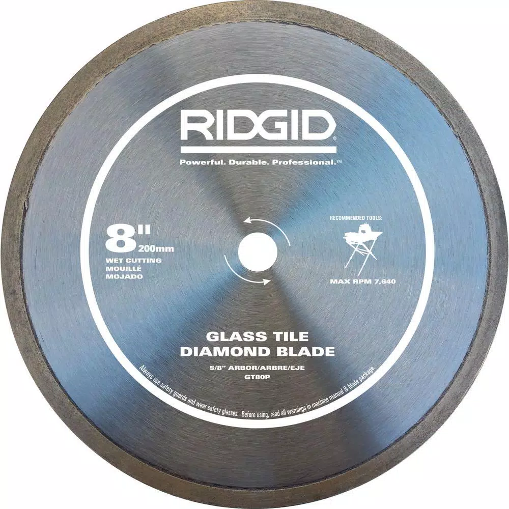 RIDGID 8 in. Glass Tile Blade and#8211; XDC Depot