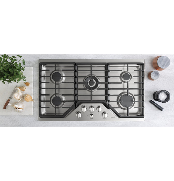 GE Cafe CGP95362MS1 36Inch Builtin Gas Cooktop In Stainless Steel