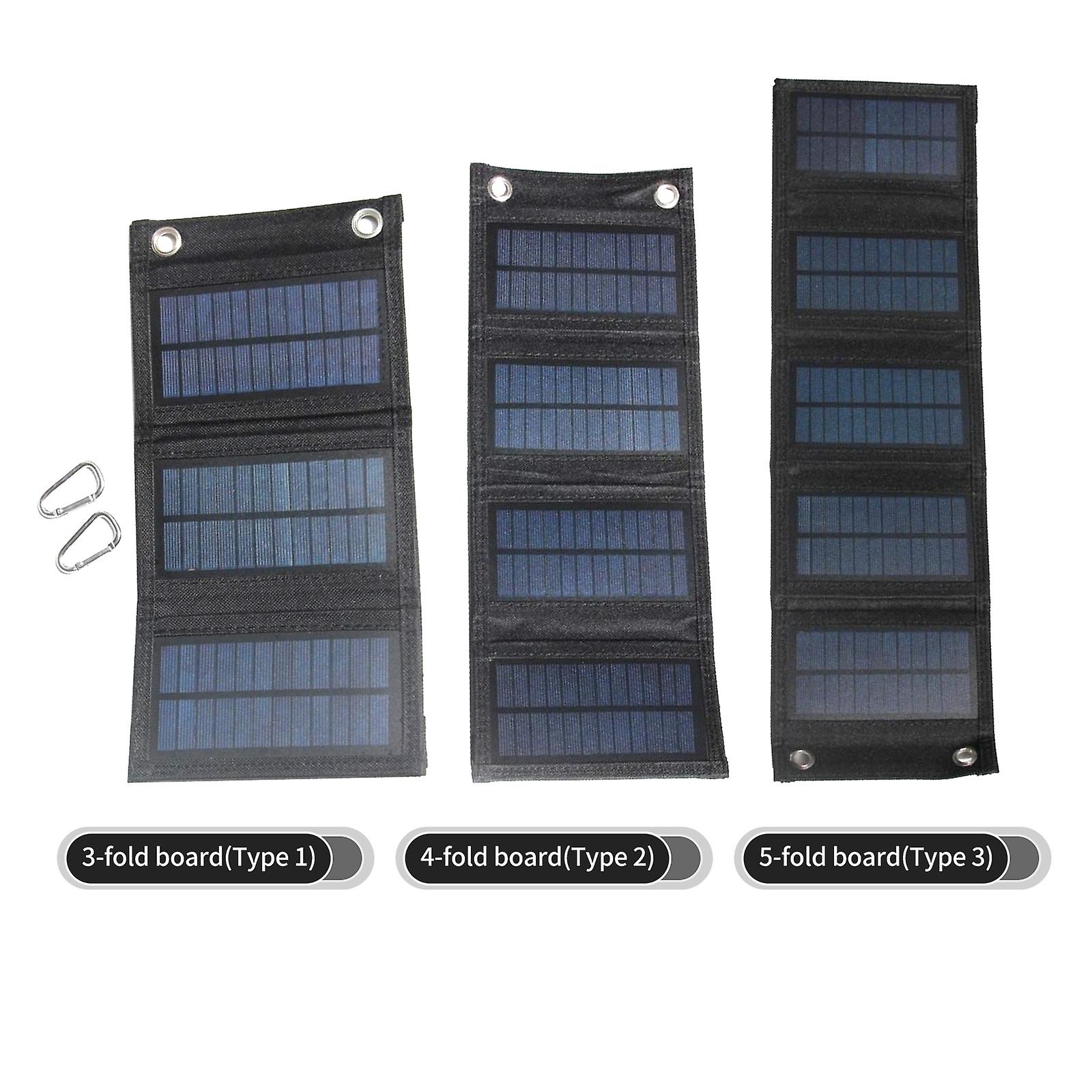 7.5w 5v Foldable Solar Charger With Usb Port Portable Solar Panel Waterproof Compact Solar Power Phone Charger For Tablet Laptop Cellphones Camping Hi