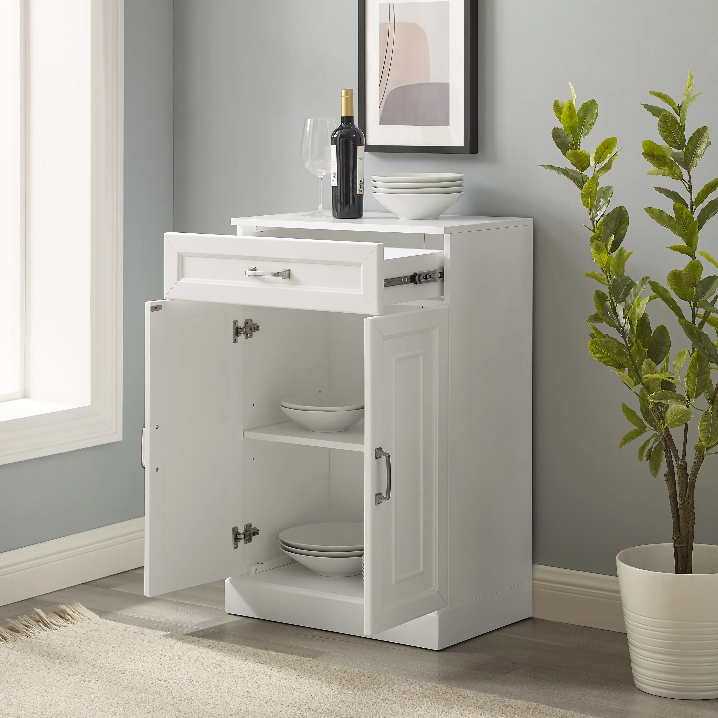 Stanton White Storage Cabinet