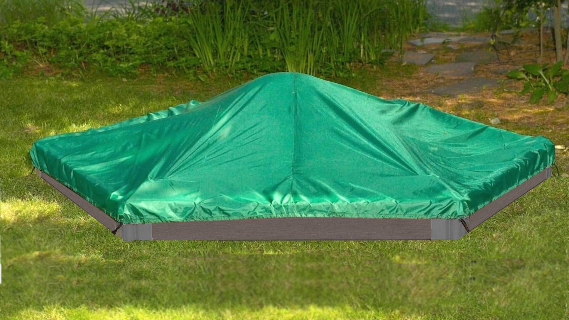 7' x 8' Composite Hexagon Sandbox - 2 Inch Profile