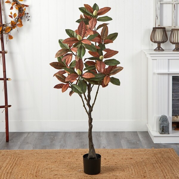 5' Fall Magnolia Artificial Tree