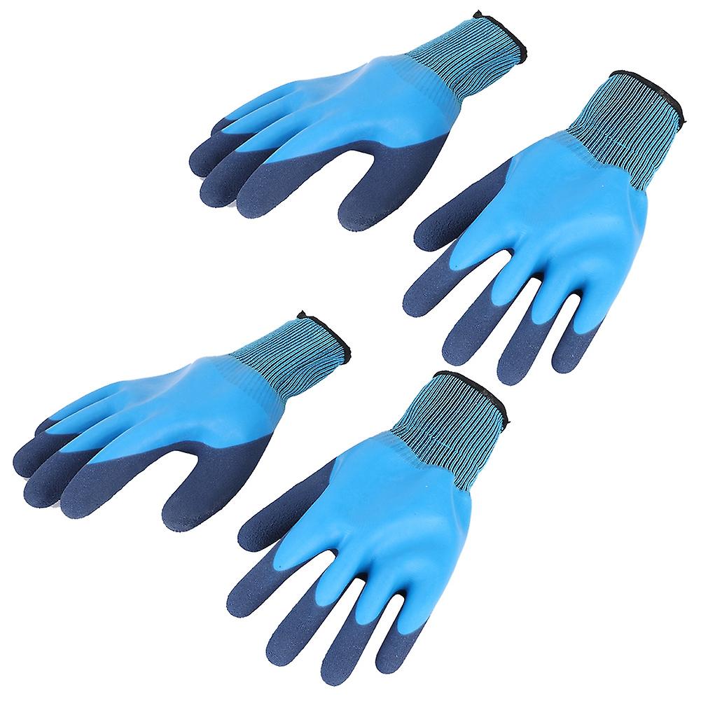 2 Pair Agriculture Garden Working Protective Gloves Non-slip Waterproof Latex Gloves