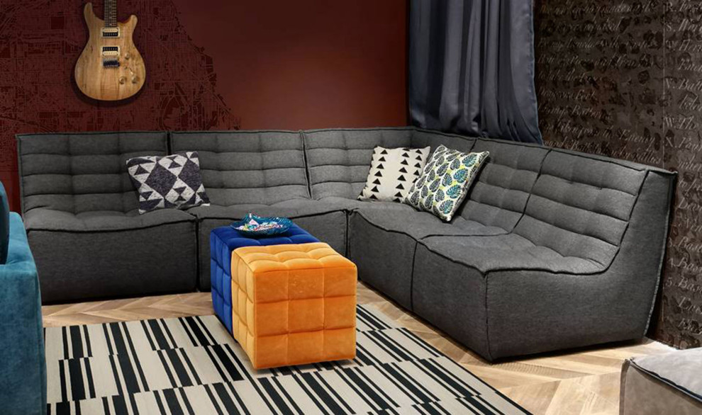 Marshall 5 Piece Corner Modular Sectional   Transitional   Sectional Sofas   by HedgeApple  Houzz