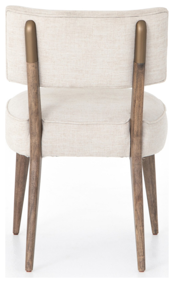 Orville Cambric Ivory Dining Chair Set Of 2   Midcentury   Dining Chairs   by Zin Home  Houzz