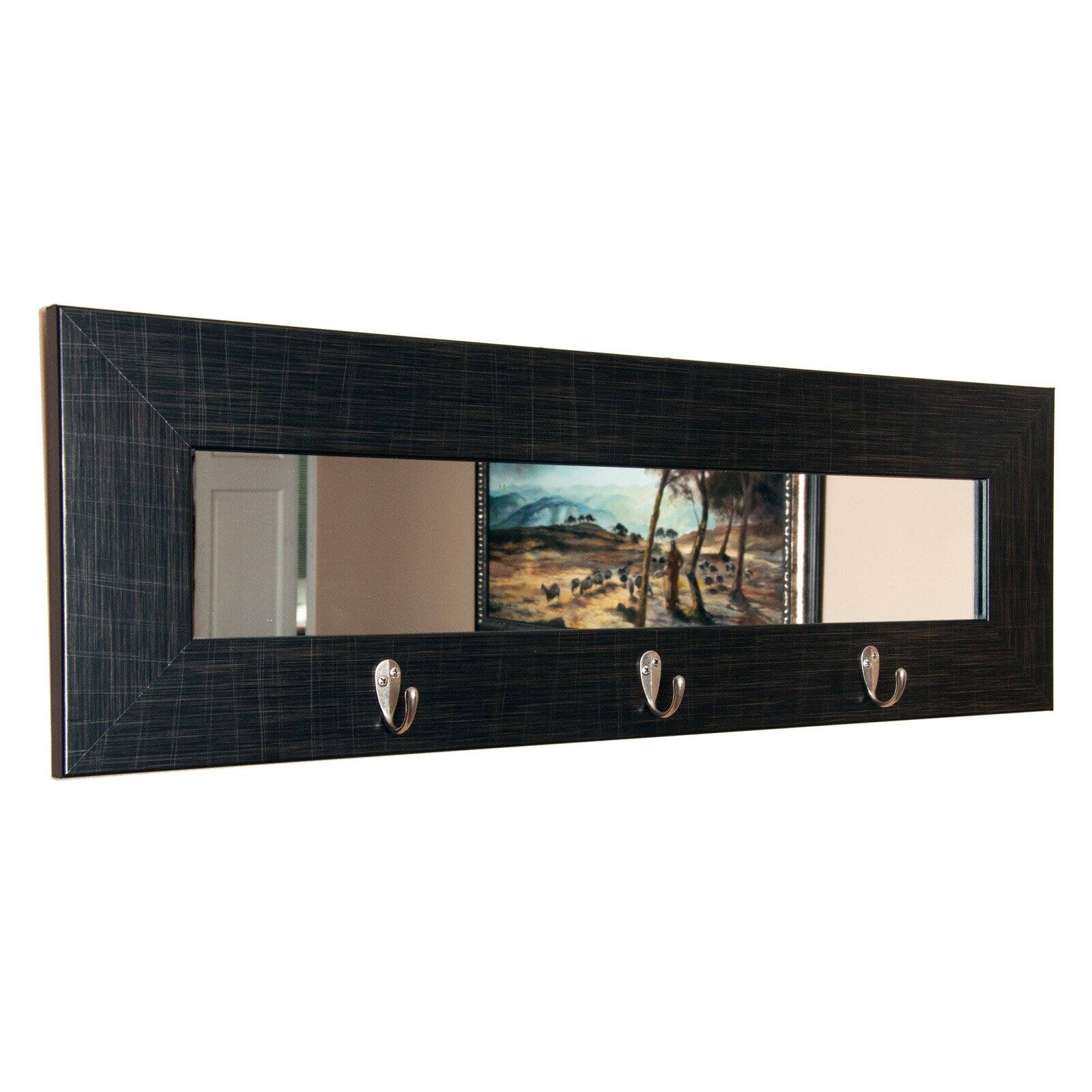 BrandtWorks Last Look Scratched Black Wall Mirror - 32.5W x 10.5H in.