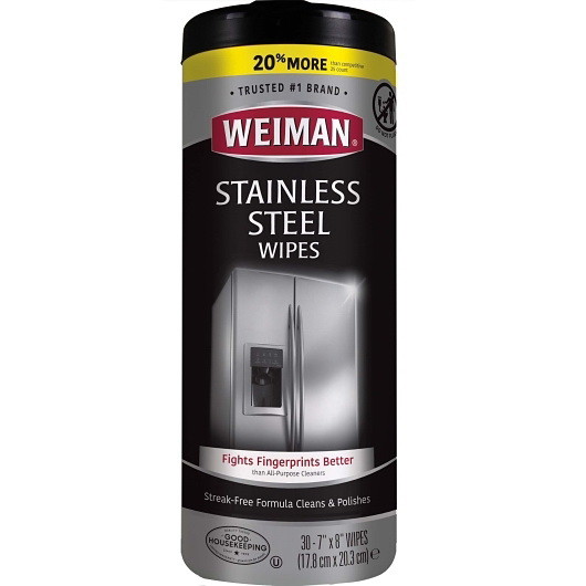 Weiman Products Stainless Steel Wipes  30 Count  4...