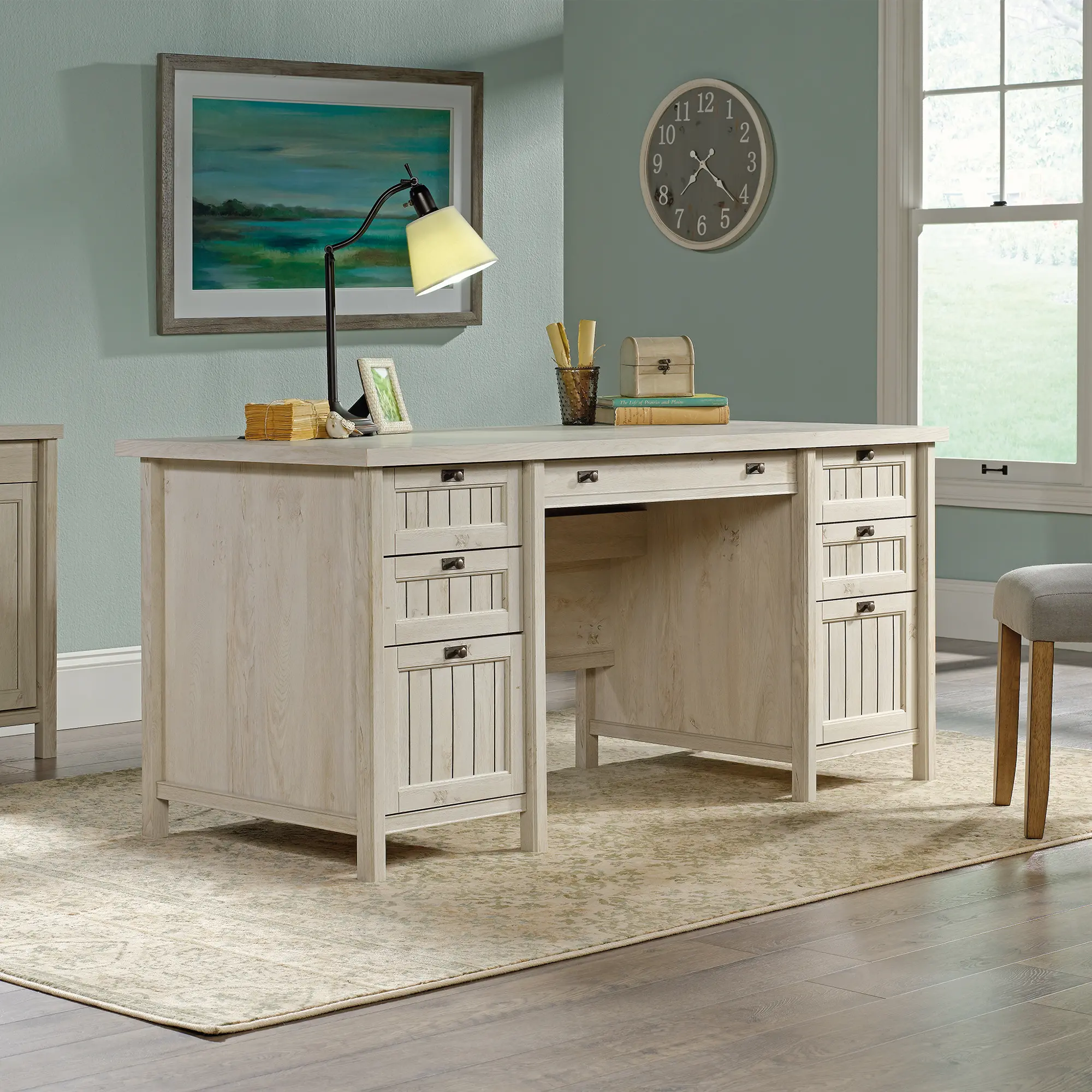 Costa Chestnut Beige Executive Office Desk