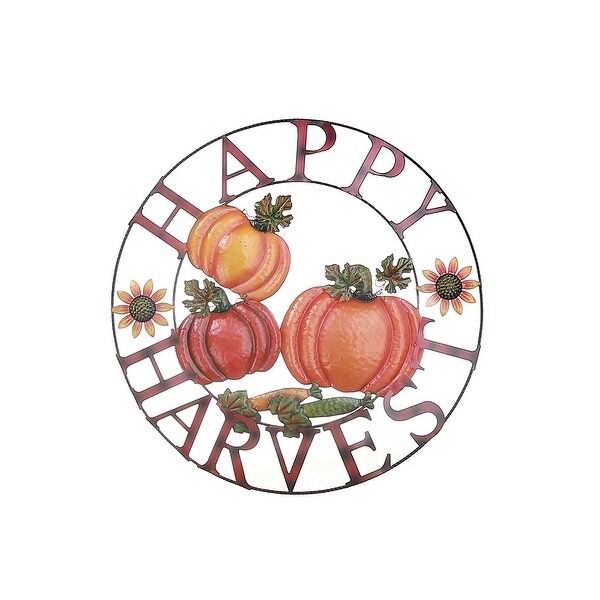 24 Pumpkin Wheel Wall Decor Happy Harvest