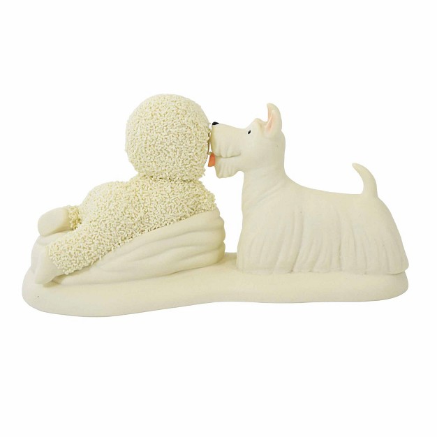 Snowbabies Who x27 s In My Bed One Figurine 2 5 Inches Puppy Sleep Lick 6012336 Ceramic Off white