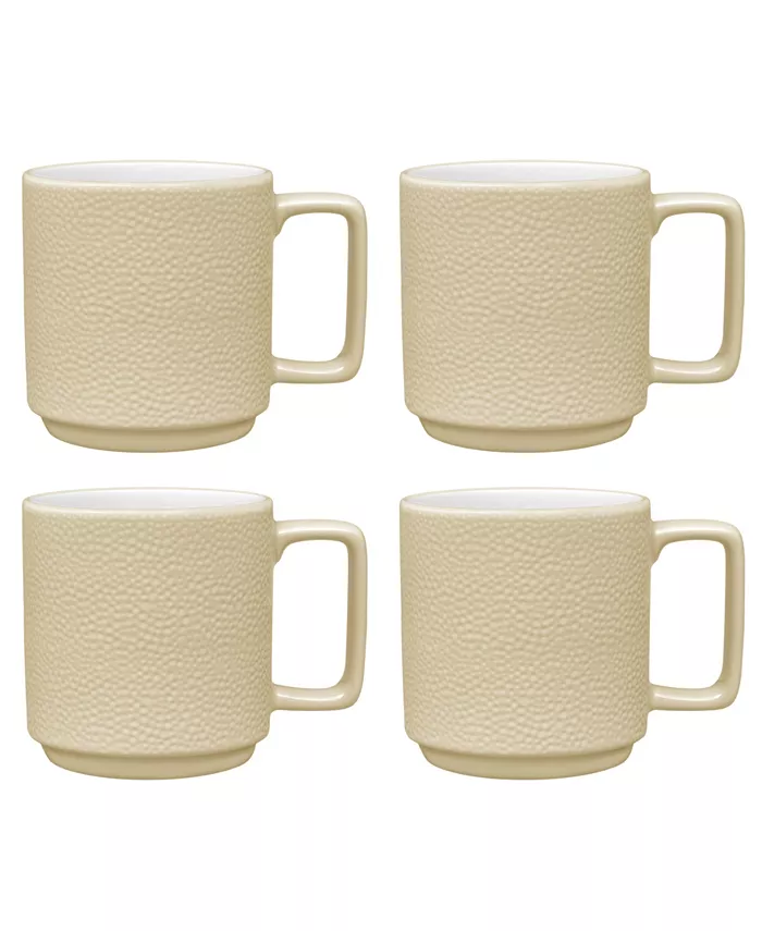 Noritake Colortex Stone Stax Mugs Set of 4