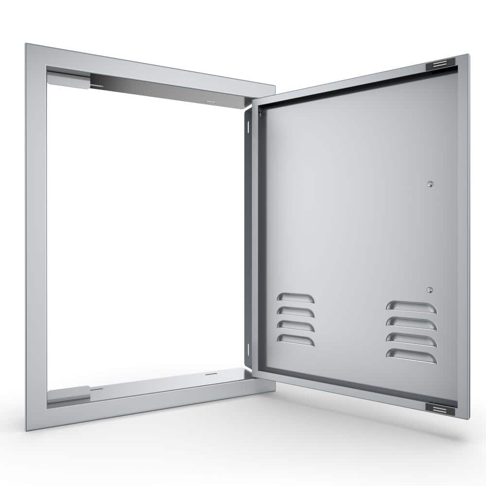 Sunstone Signature Series 17 in. x 23 in. 304 Stainless Steel Right Swing Vertical Vented Door BA-VDVR1420